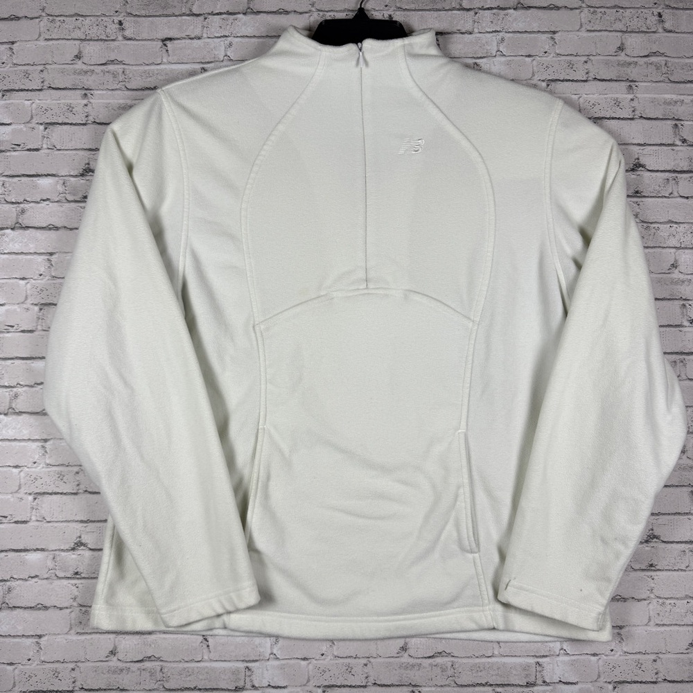 New Balance Ladies Fleece XL Half Zip Jacket White